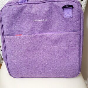 PURPLE 3 RING BINDER WITH STRAP AND STORAGE